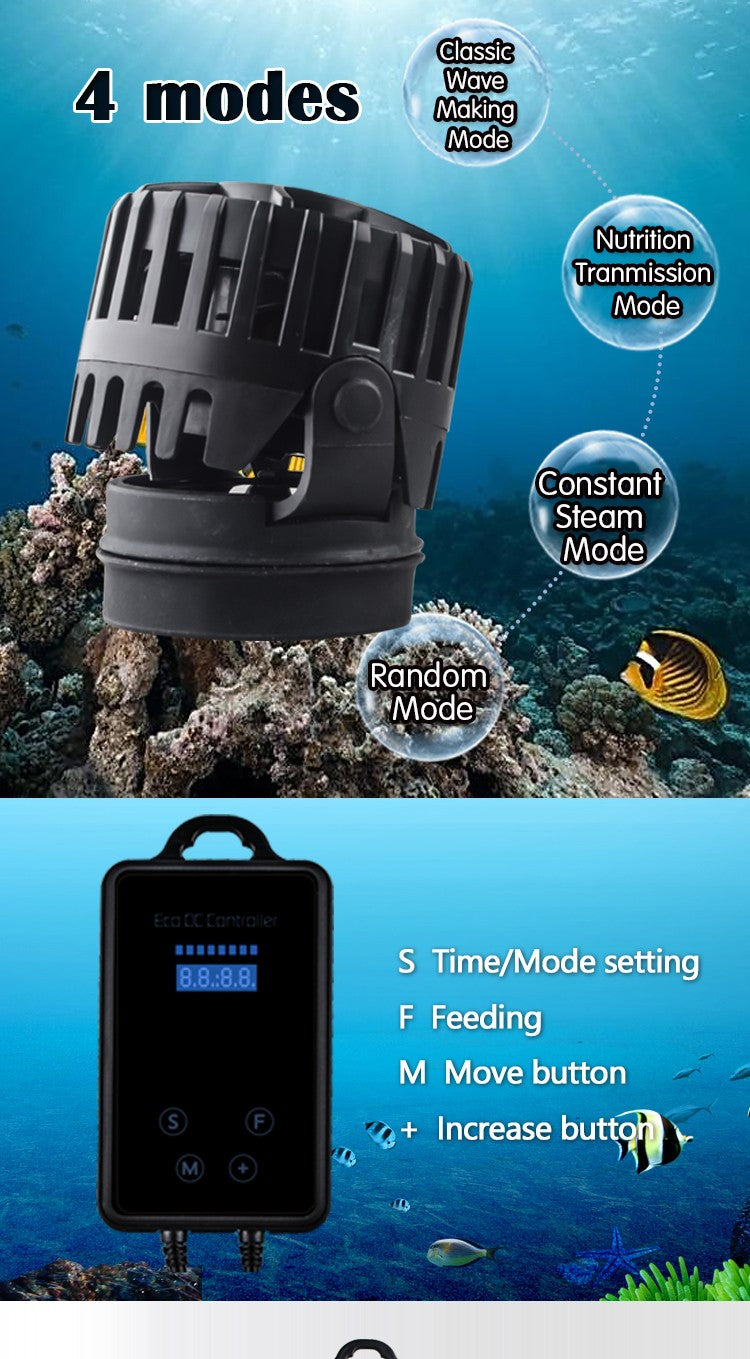 ZKSJ Aquarium Pump Wave Pump DC12v 6000L/H Small but strong Super quiet