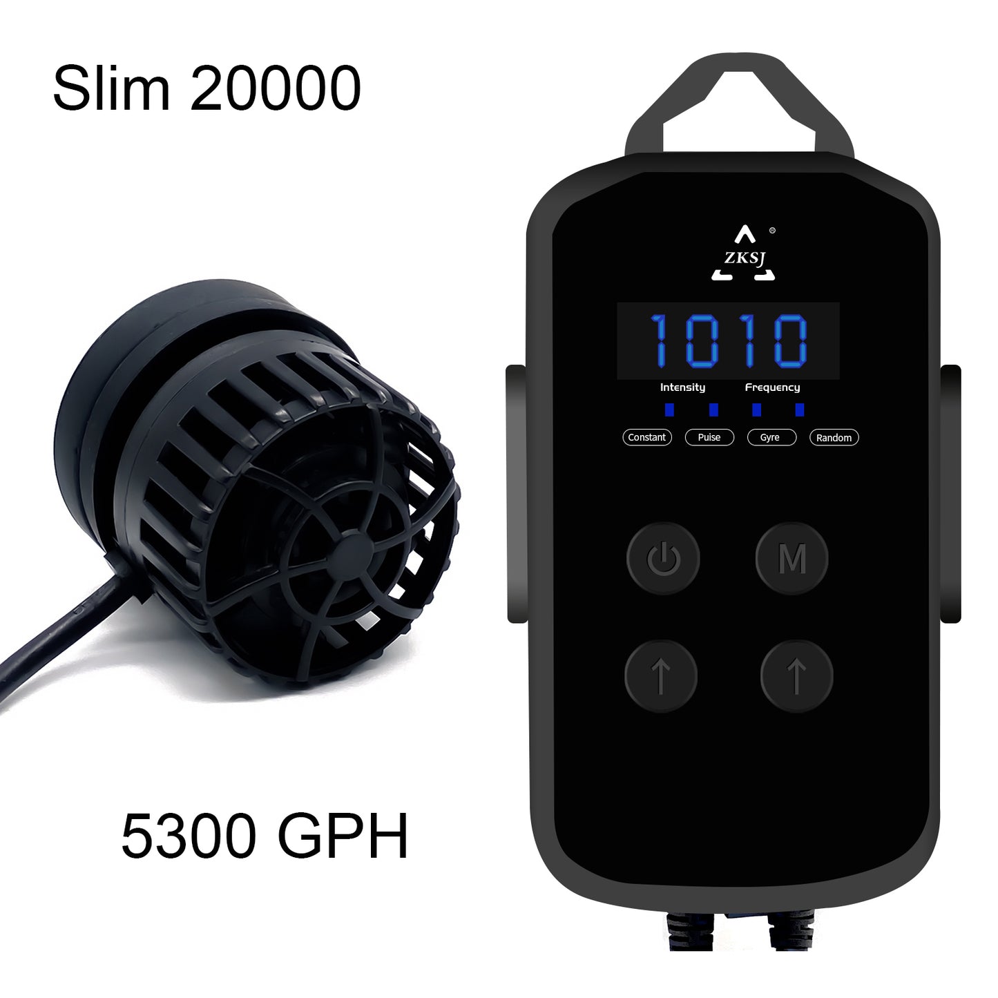 ZKSJ Aquarium Pump Ultra-thin DC24v 20000L/H Wave Pump Suitable for Fish Tanks