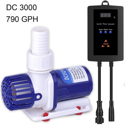 ZKSJ Aquariumpumpe DC24V 3000L/H 20-Gang-Frequenzumwandlungssteuerung Großer Durchfluss