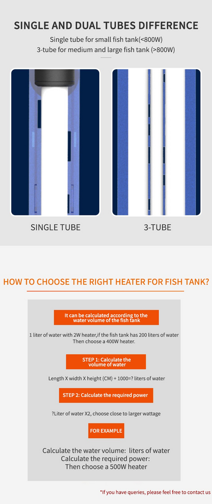 Intelligent Aquarium Heater 300w-1200w Intelligent constant temperature Super energy saving