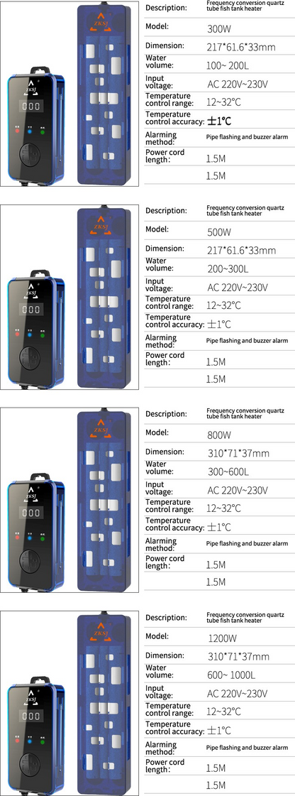 Intelligenter Aquarienheizer 300 W-1200 W Intelligente konstante Temperatur Super Energieeinsparung 