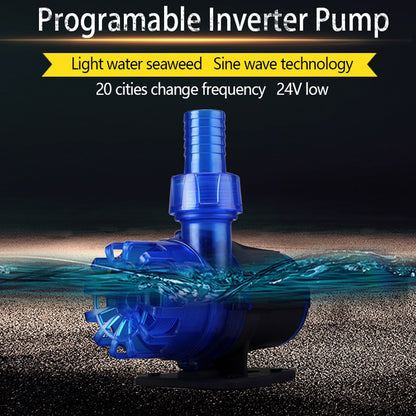 ZKSJ Aquarium Pump 1600GPH 6000L/H 70w DC Aquarium Water Pump for Submersible or External Use