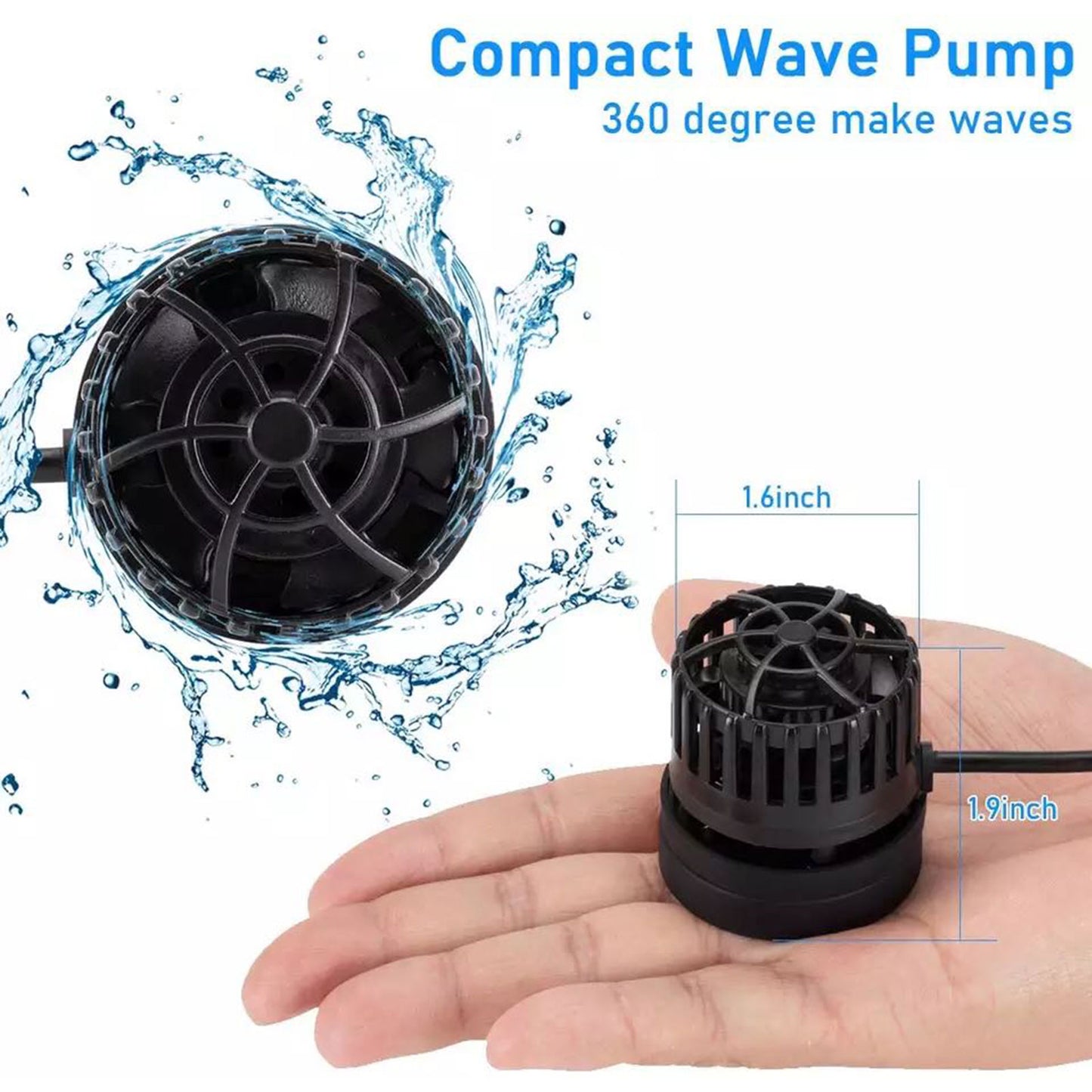 ZKSJ Mini Ocean Circulation Pump Wave Pump Silent Frequency Conversion Aquarium Wave Pump